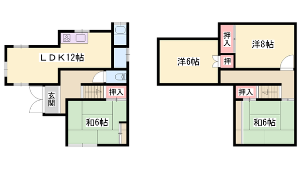 小野市天神町貸家の物件間取画像